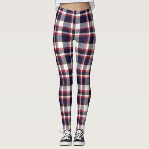 Röda marinens strandade Tartan Kontrollerad Möns Leggings