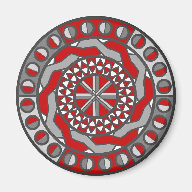 Röda maskiner Magnet (Framsidan)