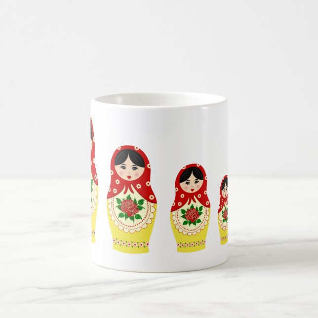 Röda Matryoschka dockor Kaffemugg (Center)