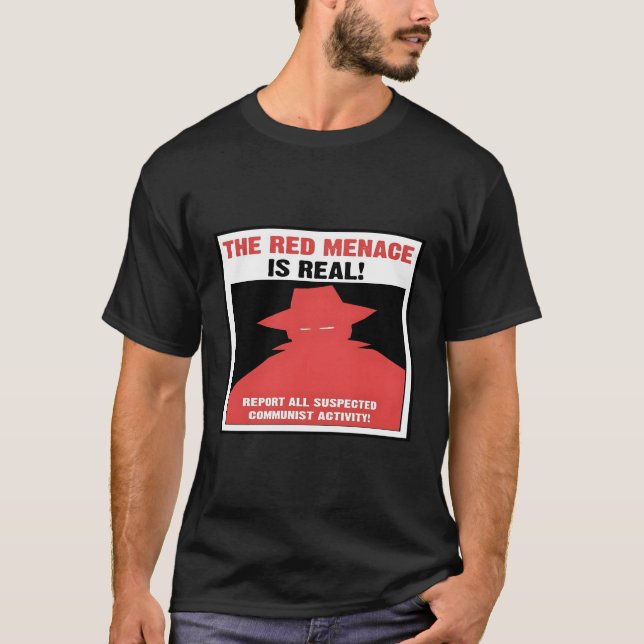 Röda menatets antikommunistiska Poster T Shirt (Framsida)