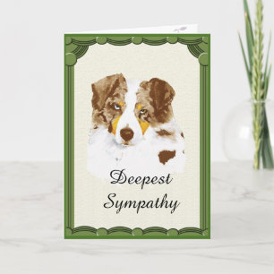 Röda Merle Aussie Sympathy anpassningsbar-hälsning Kort