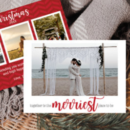 Röda merriest Ställe för att bli julfoto Julkort