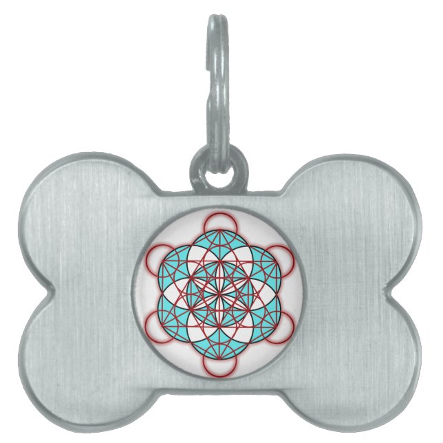 Röda Metatron Namnbricka Husdjur (Framsidan)