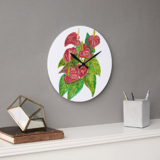 Röda mjältblommor stor klocka