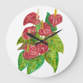 Röda mjältblommor stor klocka