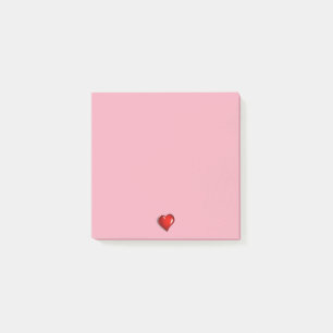 Röda modehjärtarosor som Posta-det noterar Post-it Block