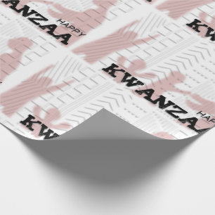 Röda moderna lyckliga Kwanzaa Presentpapper