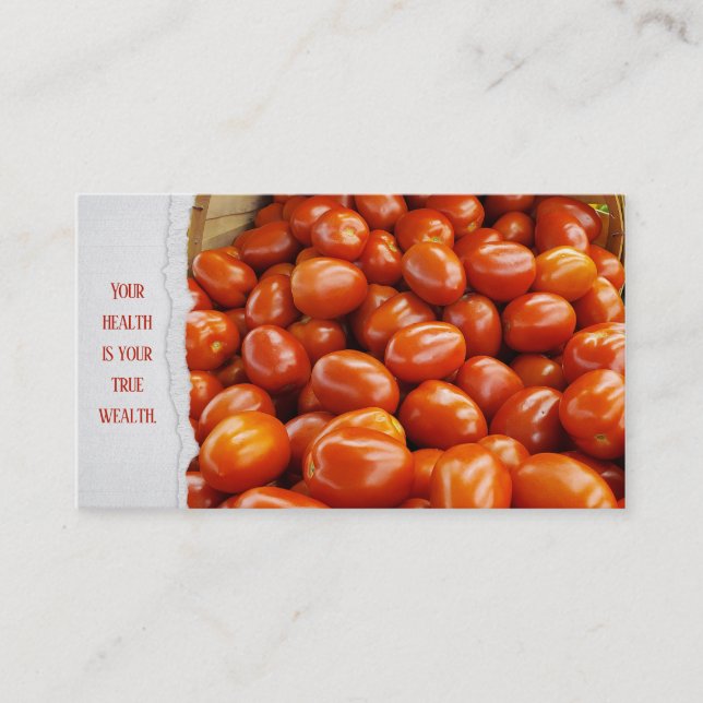 röda mogna tomater visitkort (Framsida)
