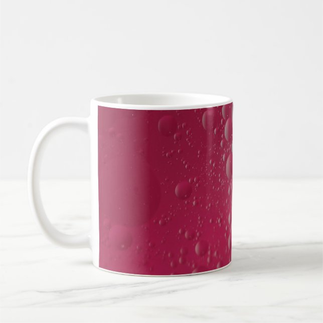 Röda molekyler illustration kaffemugg (Vänster)
