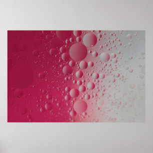 Röda molekyler illustration poster