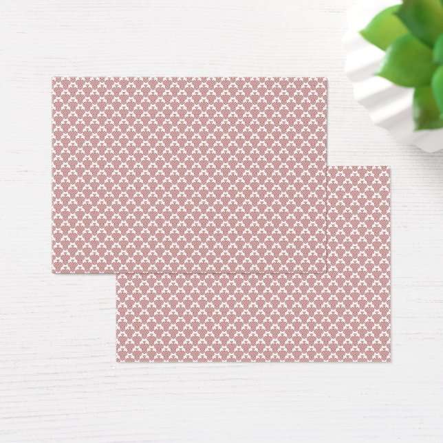 Röda mönsterprofilkort | Minimal geometri Visitkort (Skivbord)