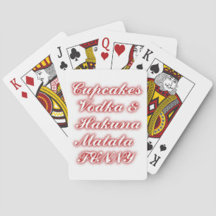 Röda Muffinsar Vodka Hakuna Matata FUNNY. Casinokort