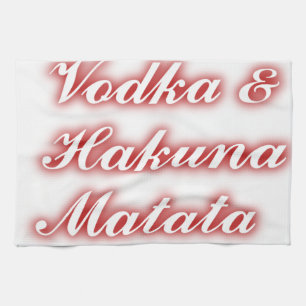 Röda Muffinsar Vodka Hakuna Matata FUNNY. Kökshandduk
