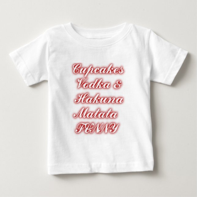 Röda Muffinsar Vodka Hakuna Matata FUNNY. Tee (Framsida)