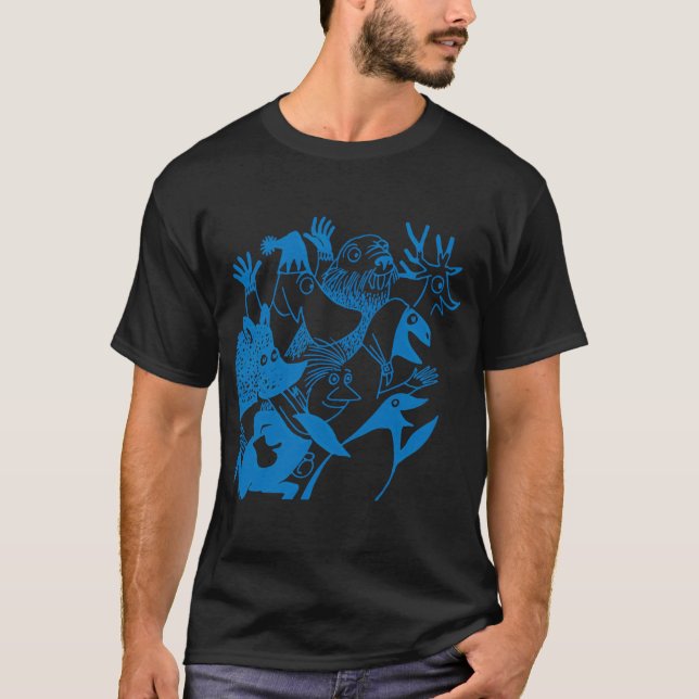 Röda Mumindalen Vinterspel! Sport Mymble & Co T Shirt (Framsida)
