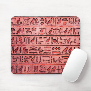 Röda musslor i den antika egyptiska Hieroglyfer Musmatta