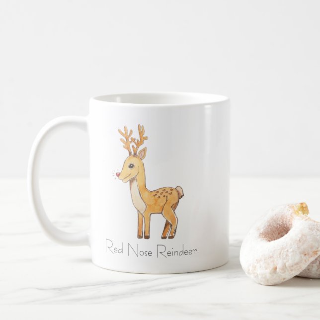 Röda Näsans Ren  Kaffemugg (Med munk)