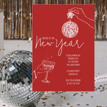 röda nya år party