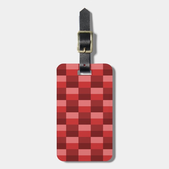 Röda nyansfärgblock bagagebricka (Vertikal Framsida)