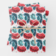 Röda och blå Abstrakter