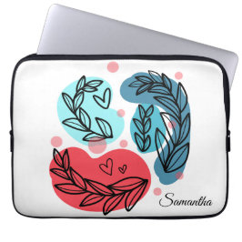 Röda och blå Abstrakter Laptop Fodral