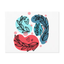 Röda och blå Abstrakter