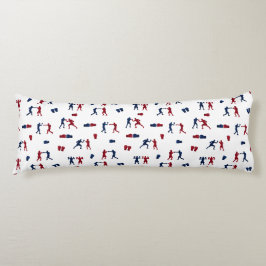 Röda och blå Boxing-handskar Boxer Mönster Kroppskudde