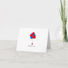 Röda och blå bubblor - Tack för att du antecknar k Kort