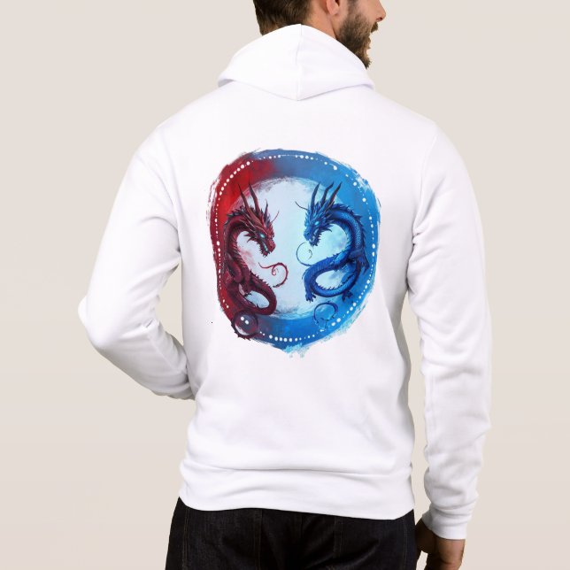 Röda och blå drakar t shirt (Baksida)