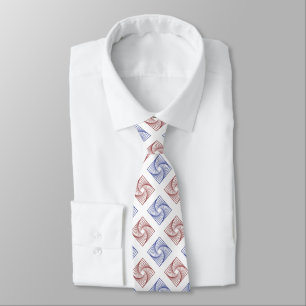 Röda och blå fyrkanter Tie Slips