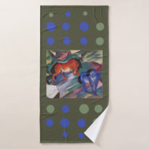 Röda och blå hästar