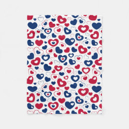 Röda och blå hörn Blanket Fleecefilt