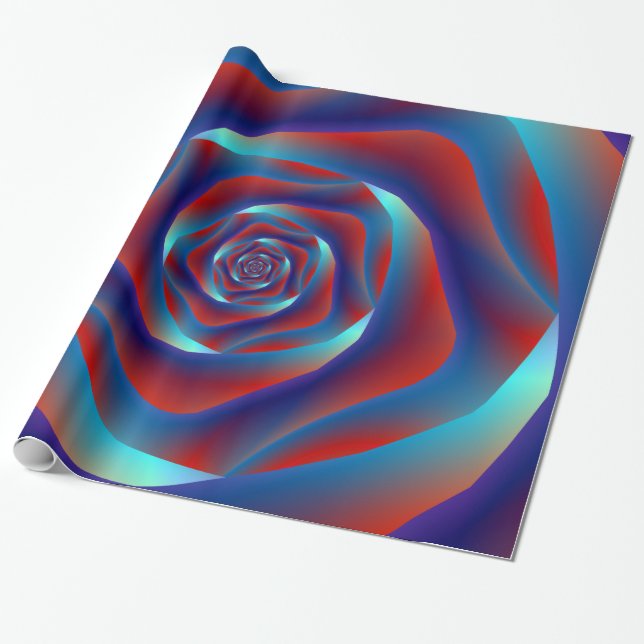 Röda och blå Ro-blåsare i Spiral Presentpapper (Utrullad)
