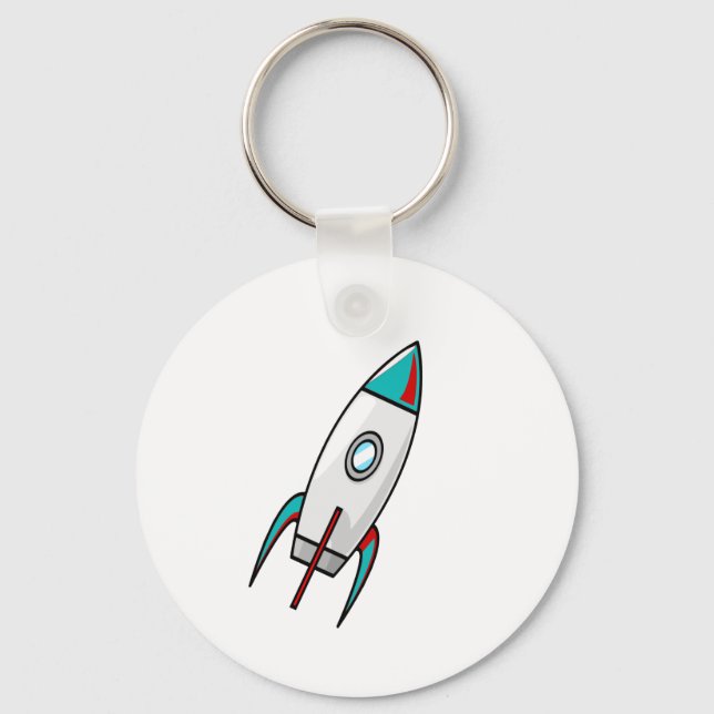 Röda och blå Rockets Nyckelring (Framsida)