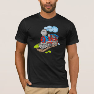 Röda och blåtttågTshirts och gåvor Tee