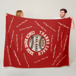 Röda och för vitbaseballlagledare gåvor, alla fleecefilt