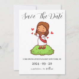 röda och gröna jul sparade datum-kort inbjudningar