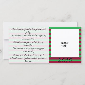 Röda och gröna Photocard för juldikt Julkort