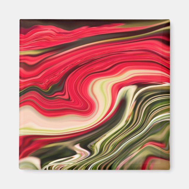 Röda och gröna vågor magnet (Framsidan)