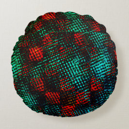 Röda och grönaktiga blå, klippta fyrkanter eller k rund kudde