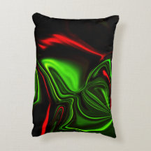 Röda och grönt böjda linjer på mörkens bakgrund