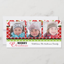 Röda och Grönt-gåvor - Fotokort Julkort