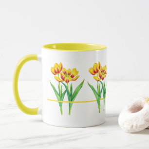 Röda och gula tulpaner Combo-mugg Mugg