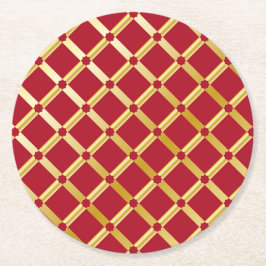 Röda och Guld arabisk-inspirerade Pappra Underlägg