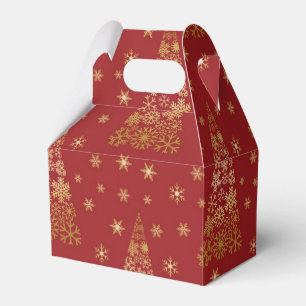 Röda och Guld Elegant Julgran Presentaskar
