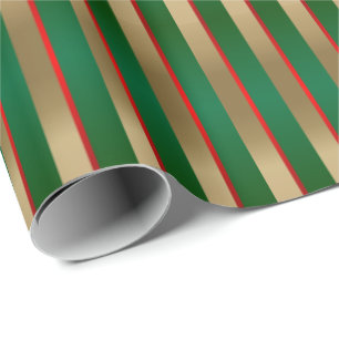 Röda och guld- julrandar för grönt, presentpapper