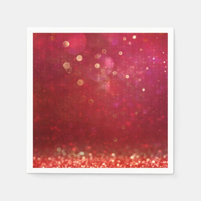 Röda och Guld marockanska arabiska natten Bröllop Pappersservett (Framsidan)