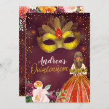 Röda och Guld mexikanska prinsessan Quinceañera Bi