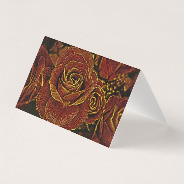 Röda och Guld Ro Kort (Framsida)