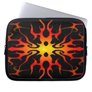 Röda och Gult Hot rod Flames Laptop Fodral